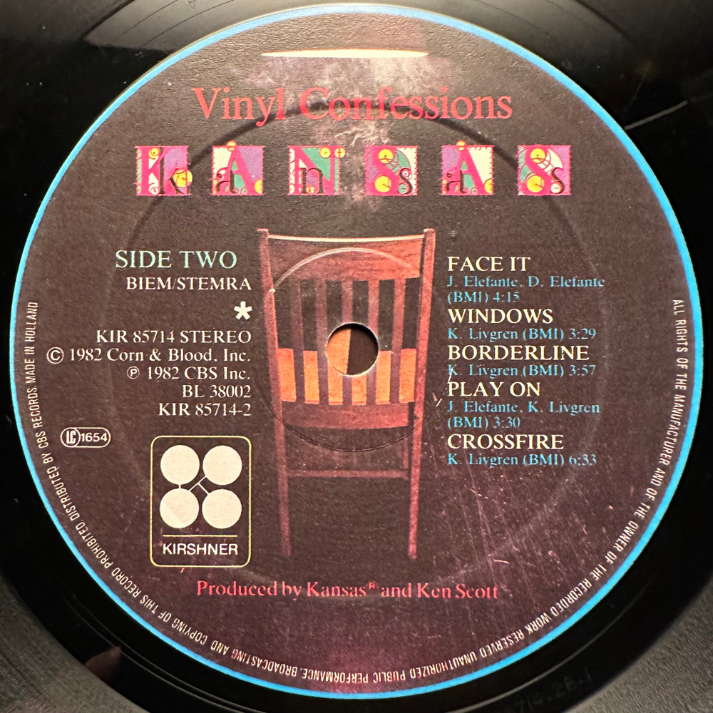 Kansas - Vinyl Confessions (Голландия 1982г.)