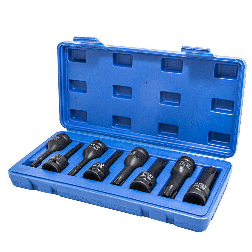 Набор головок-бит TORX ударных 1/2'', 8пр.(Т30,40,45,50,55,60,70,80),в кейсе RockForce##Rock FORCE RF-4088MPB
