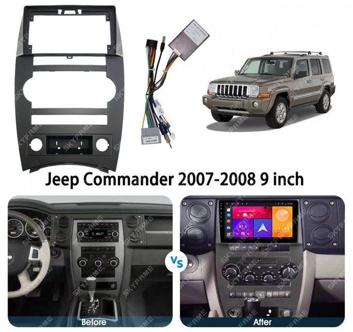 Магнитола для Jeep Commander 2005-2010 - Kuberg SF-9303 QLed, Android 12, Быстрая, CarPlay, 4G SIM-слот