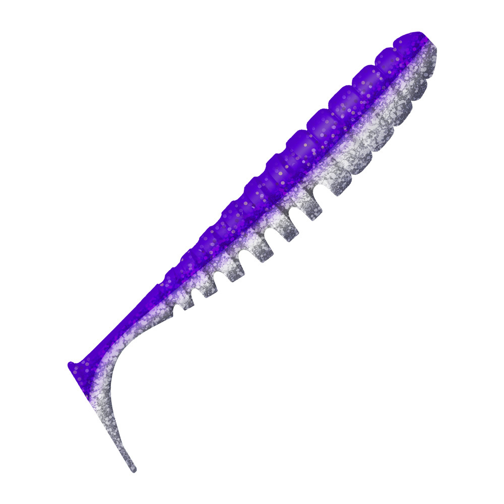 Приманка ZUB-SHAD  90мм(3,5")-5шт, (цвет 036) фиолетовый верх - натурал низ