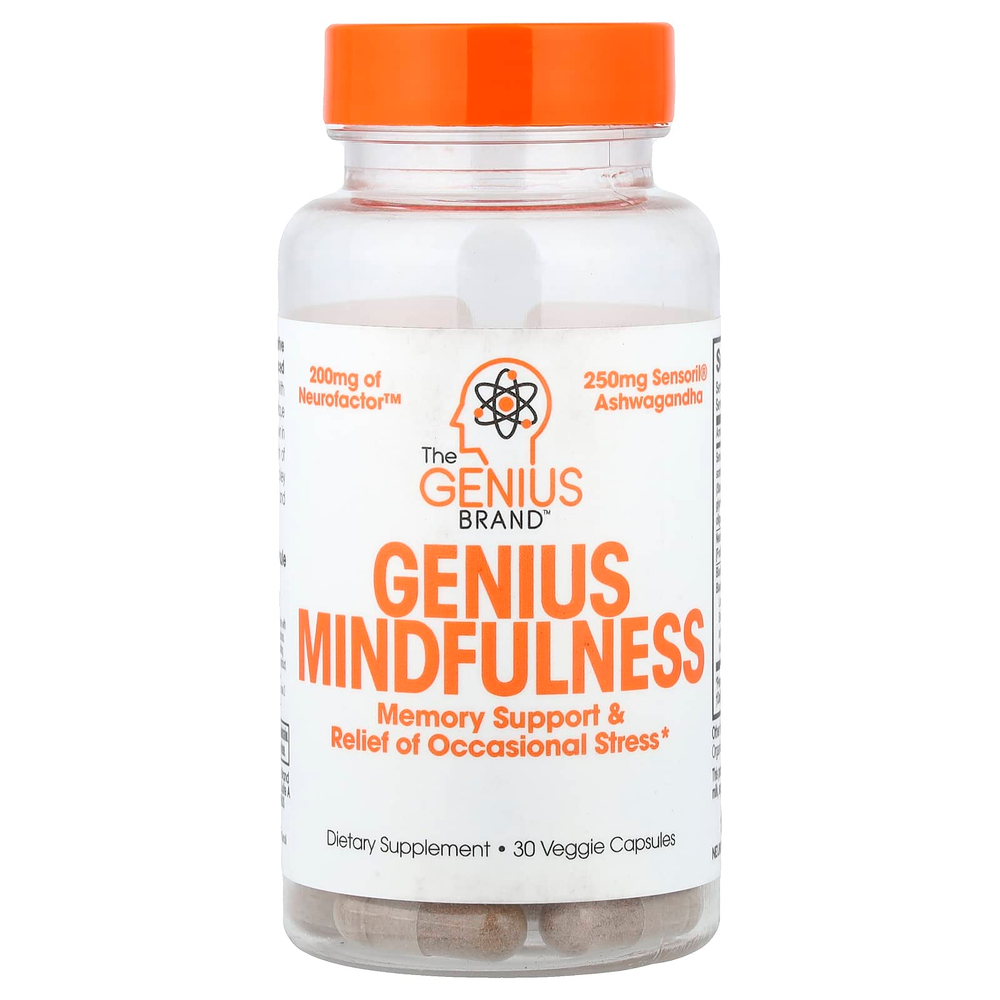The Genius Brand, Genius Mindfullness, 30 растительных капсул