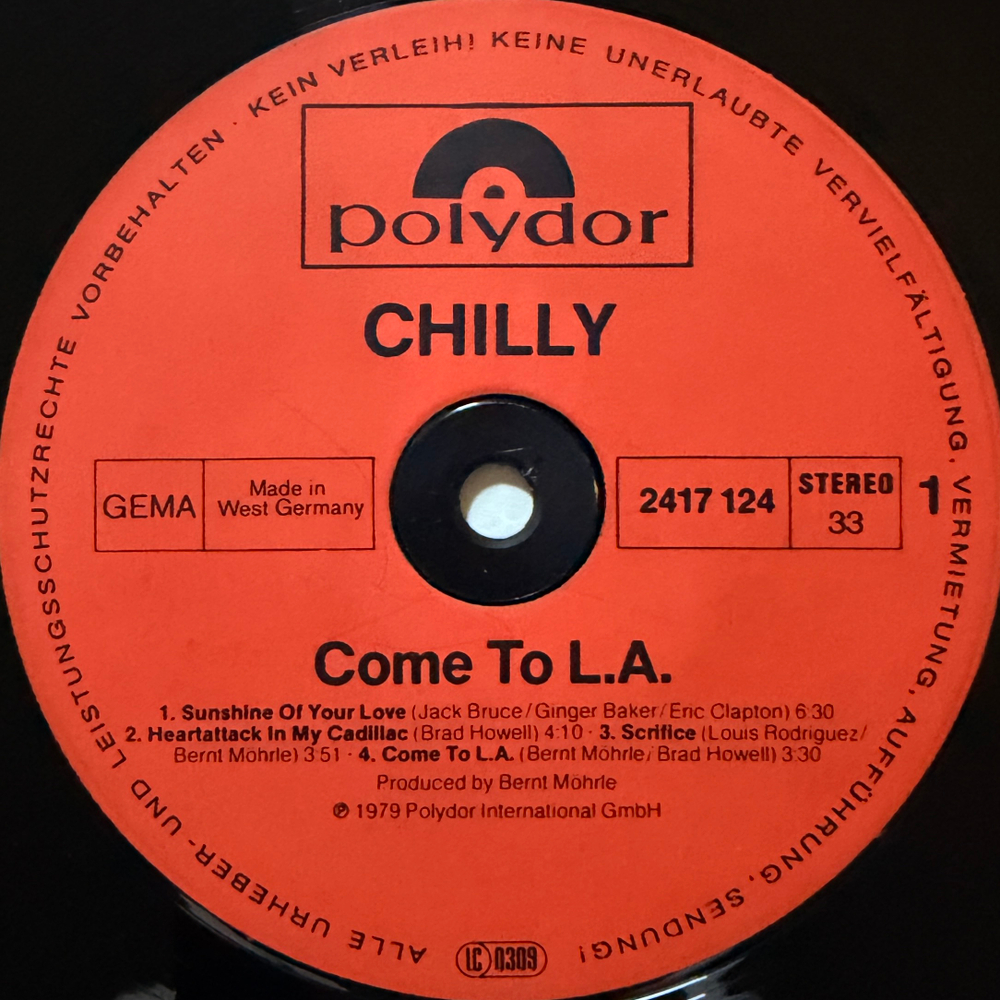 Chilly ‎– Come To L.A. (Германия 1979г.)