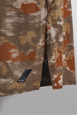 ZARA СПОРТИВНЫЕ ШОРТЫ ДЛЯ БЕГА С ПРИНТОМ 5", КОРИЧНЕВЫЙ