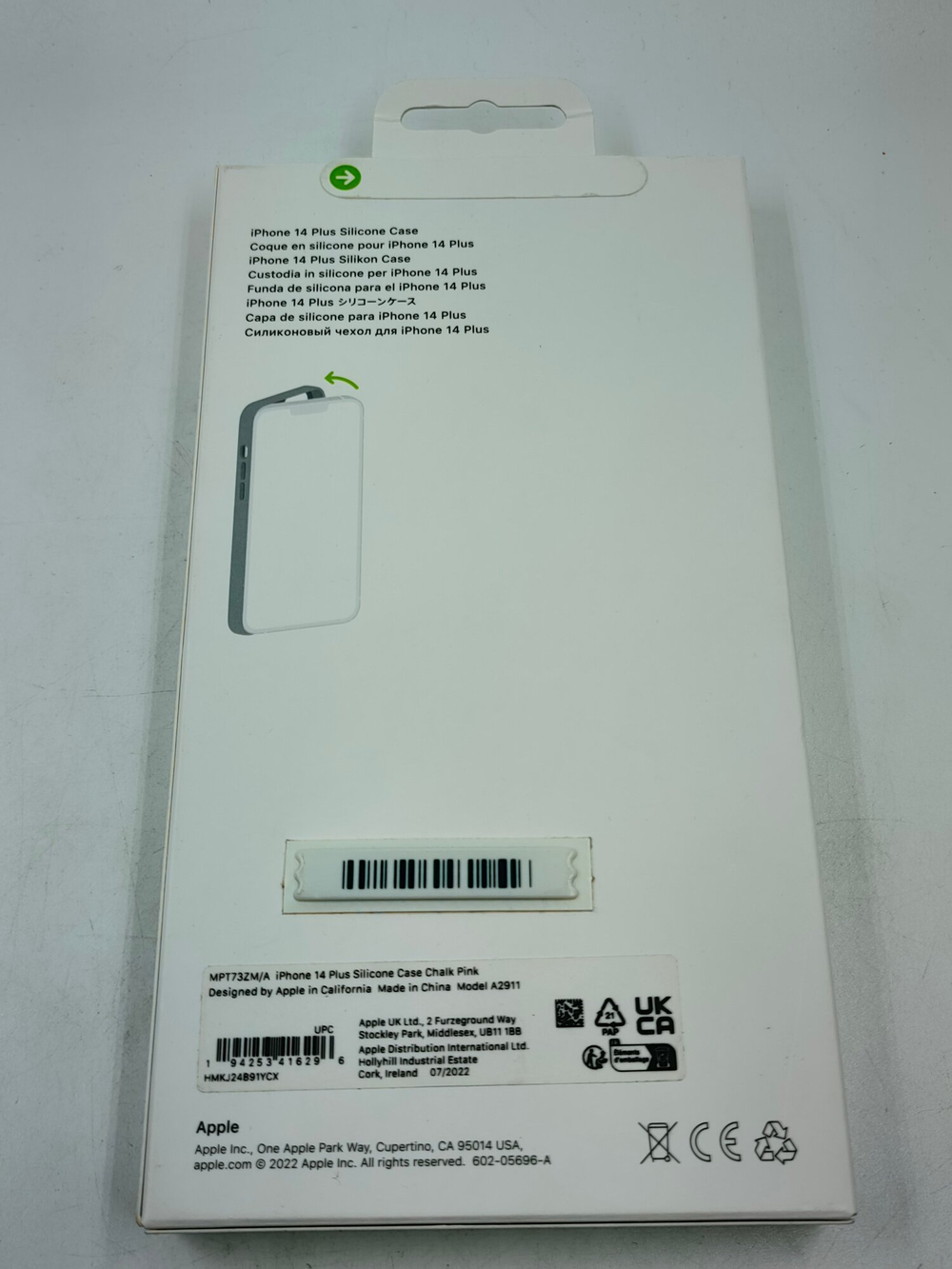 Силиконовый чехол Apple iPhone 14 Plus с MagSafe, светлорозовый  (Из Финляндии)