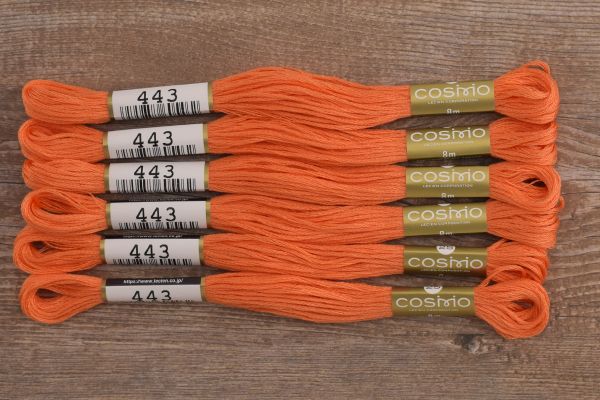 Мулине Lecien Cosmo, цв. 0443 / 6 мот. по 8 метров, в 6 сложений