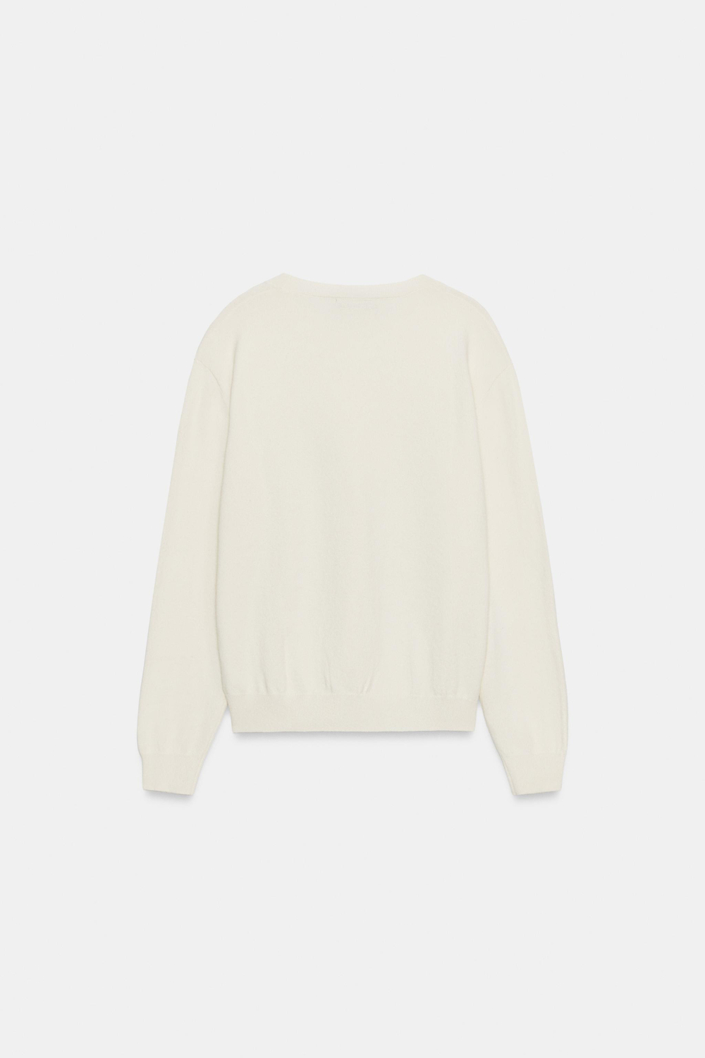 ZARA СВИТЕР ИЗ МЯГКОГО ТРИКОТАЖА, ЭКРЮ