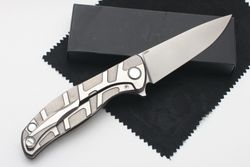 Нож Широгоров Flipper 95 S30V Т узор сатинирование подшипникифотография - 2