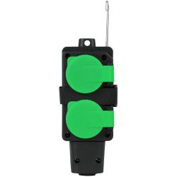 Удлинитель силовой ЭРА GREEN LINE UDL-KG-2x2,5m-20m-IP44 с крышками 4 розетки 20м КГ 2x2.5мм2 IP44 | Электротовары