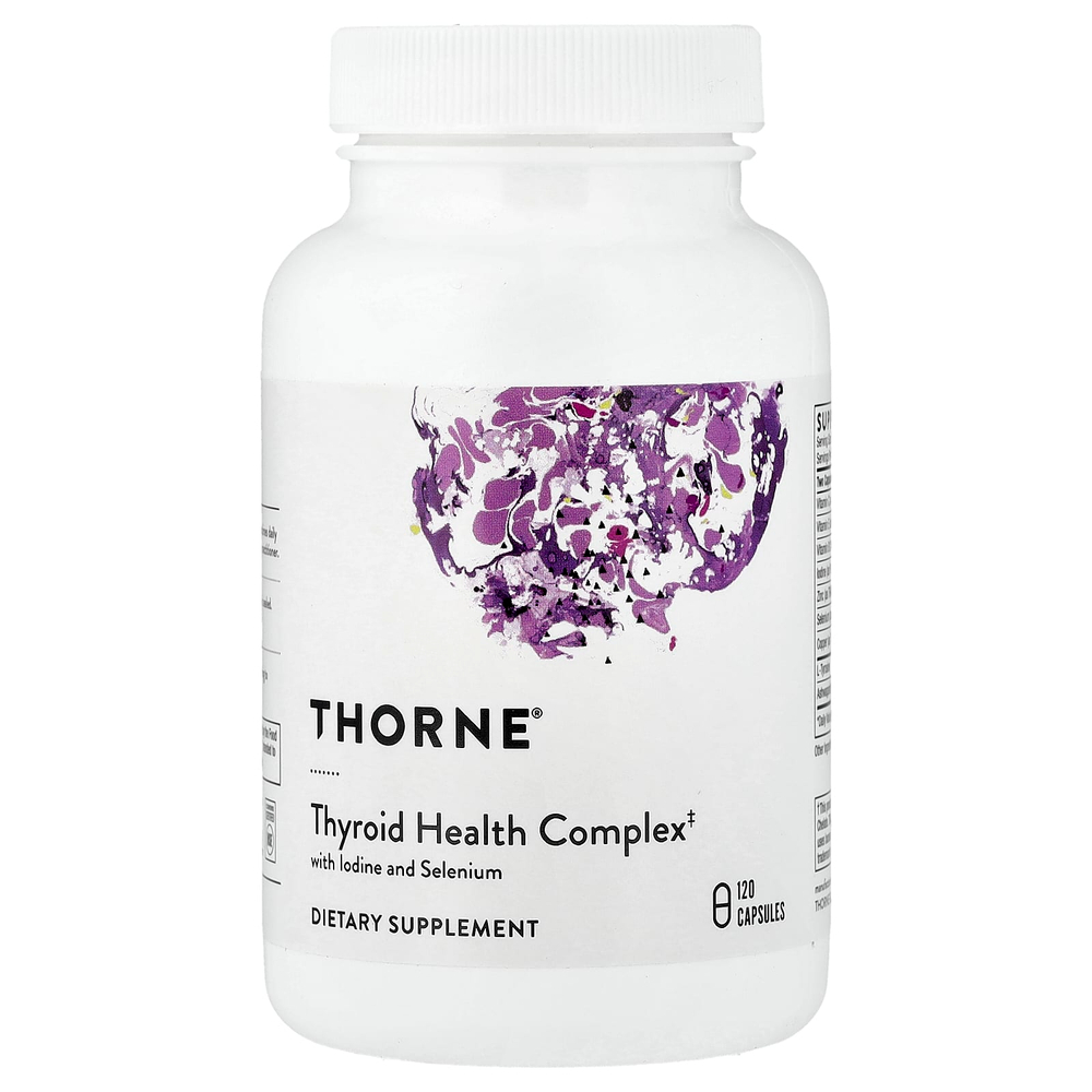 Thorne, комплекс для здоровья щитовидной железы с йодом и селеном, 120 капсул