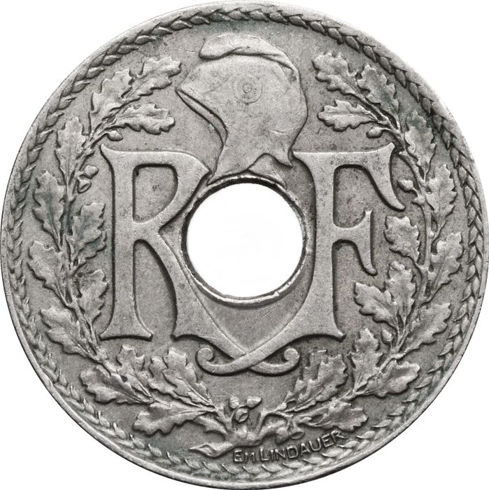 25 сантимов 1917-1937 Франция XF