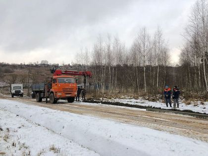 В Северной части «Усадьбы Романово» смонтированы опоры линий электропередачи