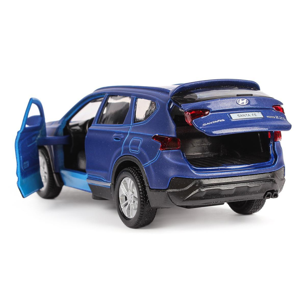 Модель ин. мет. "Hyundai Santa Fe Soft" 12см, двери, багаж, синий, в коробка SANTAFE2-12FIL-BU (Технопа