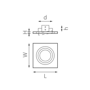Комплект из светильника и рамки 1*GU10 i51906 белый/серый Intero 16 Lightstar