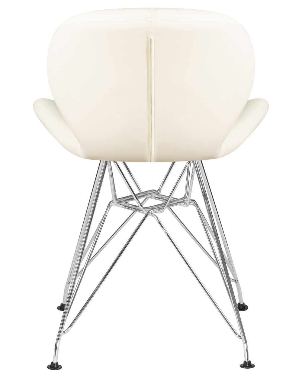 Стул обеденный DOBRIN BUTTERFLY CHROME, ножки хром, цвет кремовый