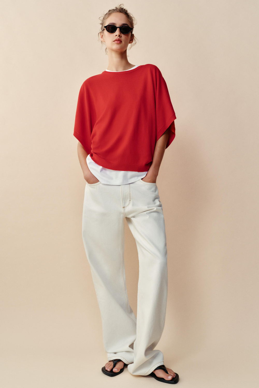 ТОП С ШИРОКИМИ РУКАВАМИ — ZARA