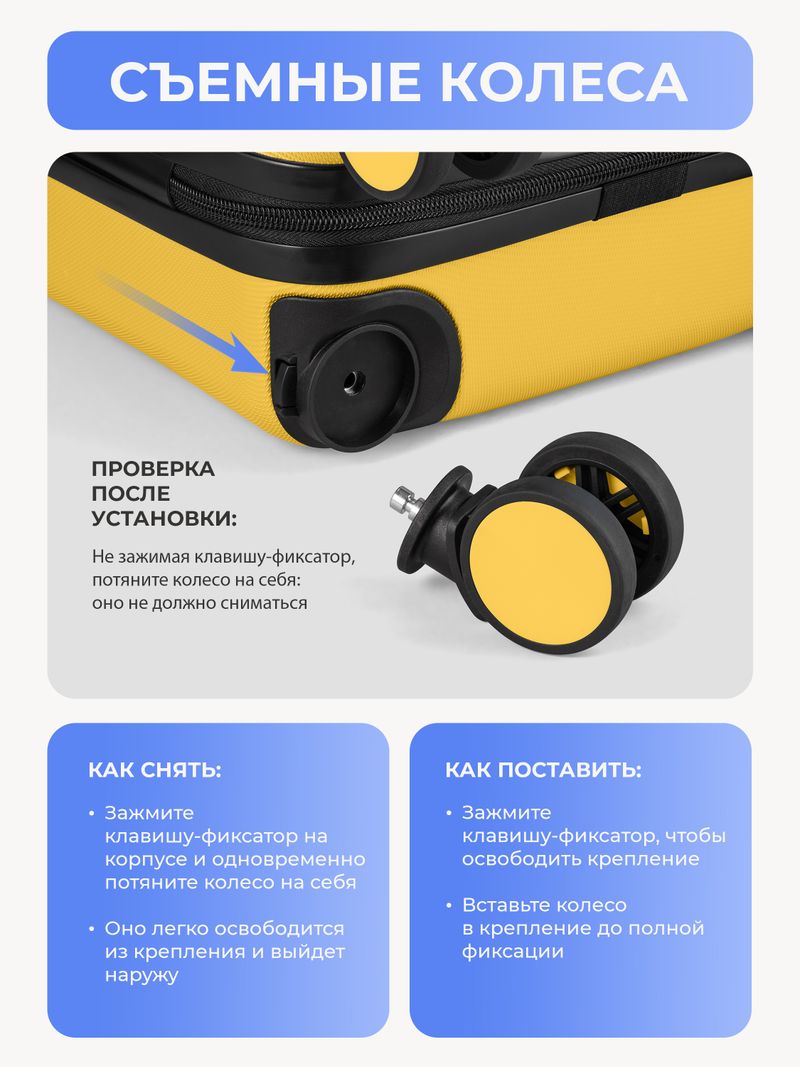 Набор S/L ручная кладь и большой Желтый
