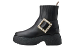 Roger Vivier Leather Ankle Boots Women"s Black