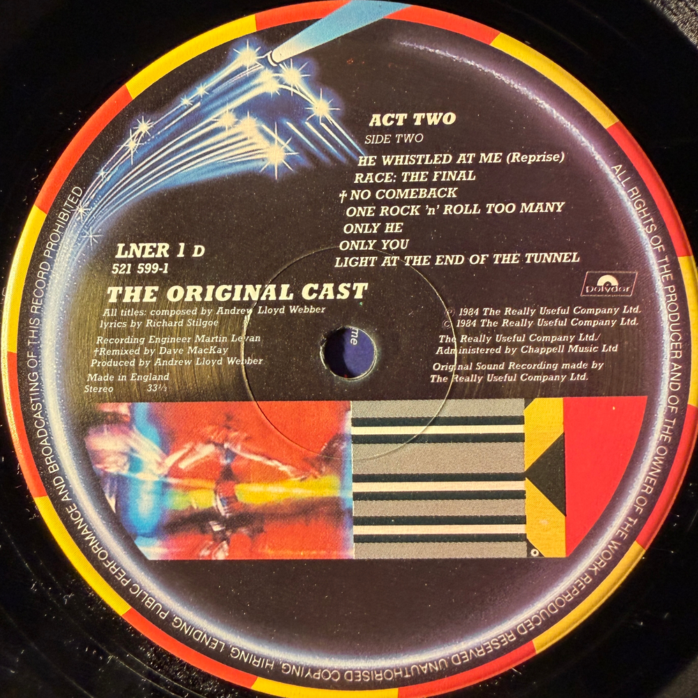 Andrew Lloyd Webber - Starlight Express - The Original Cast 2LP (Англия 1984г.)