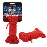 Красная мягкая веревка для бондажа BDSM Rope 32.75 - 10 м. (Цвет: красный)
