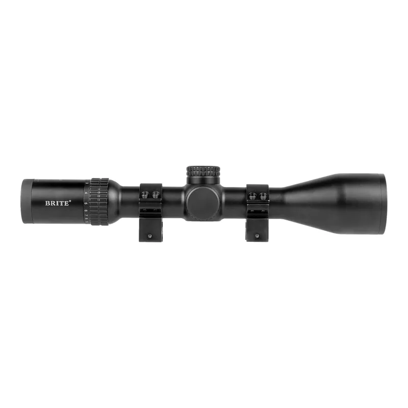 Прицел оптический BRITE WA8X 2-16X50 SF IR - вид сбоку с установленными кольцами крепления