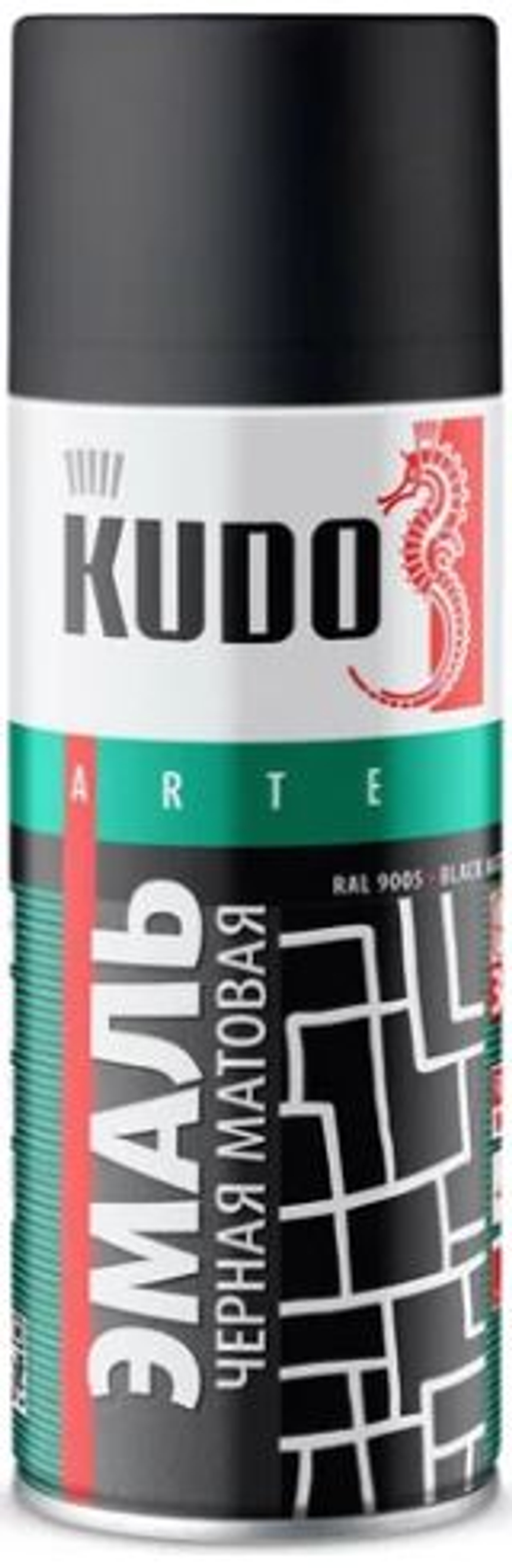 Эмаль универсальная черная матовая 0.52 л KUDO KU-1102