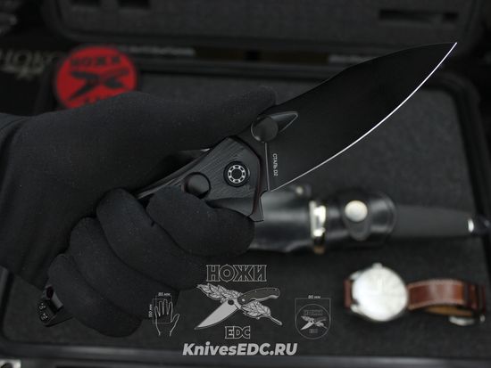 Складной нож НОКС Варан (Black Red) 335-708406 c клинком из стали D2, рукоять G10