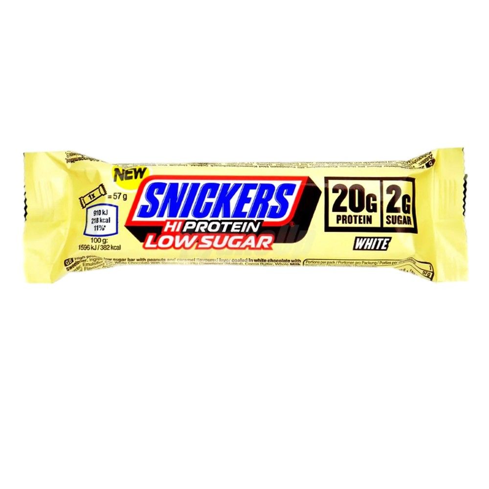 Батончик протеиновый White Low Sugar Snickers 52гр