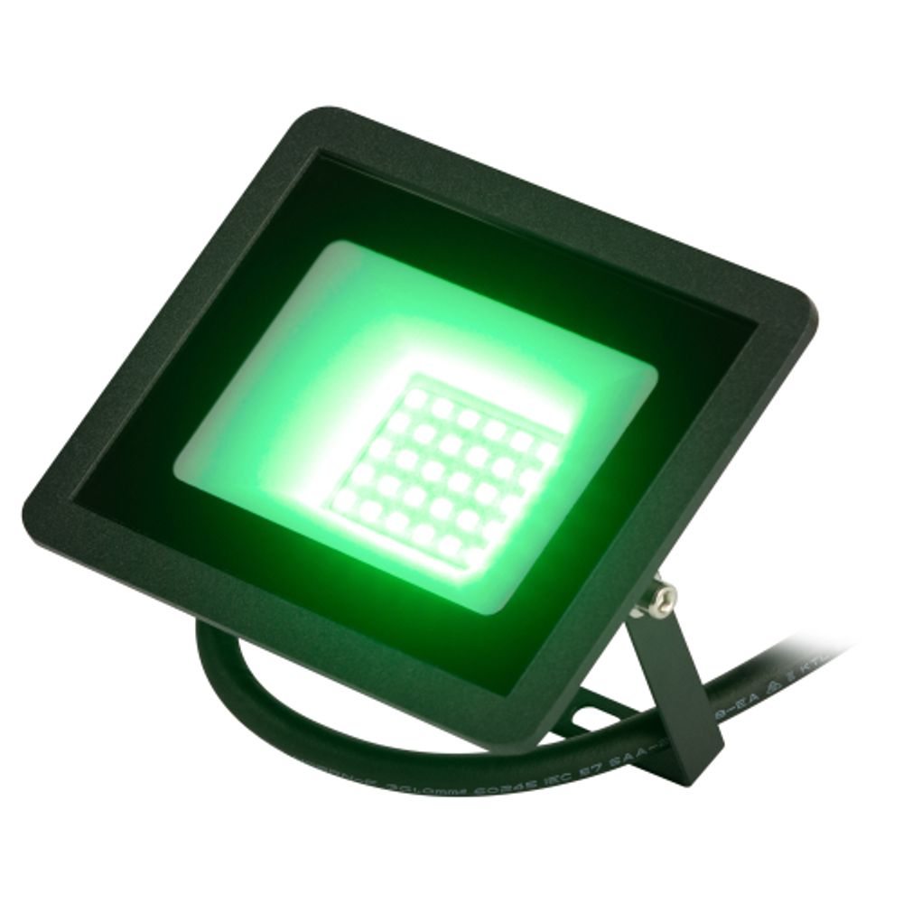 Прожектор светодиодный уличный ЭРА LPR-025-GREEN-030 30Вт зеленое свечение IP65 гарантия 2 года | Прожекторы Стандарт