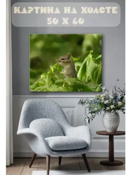 Картина на стену 40 X 50 Бурундук