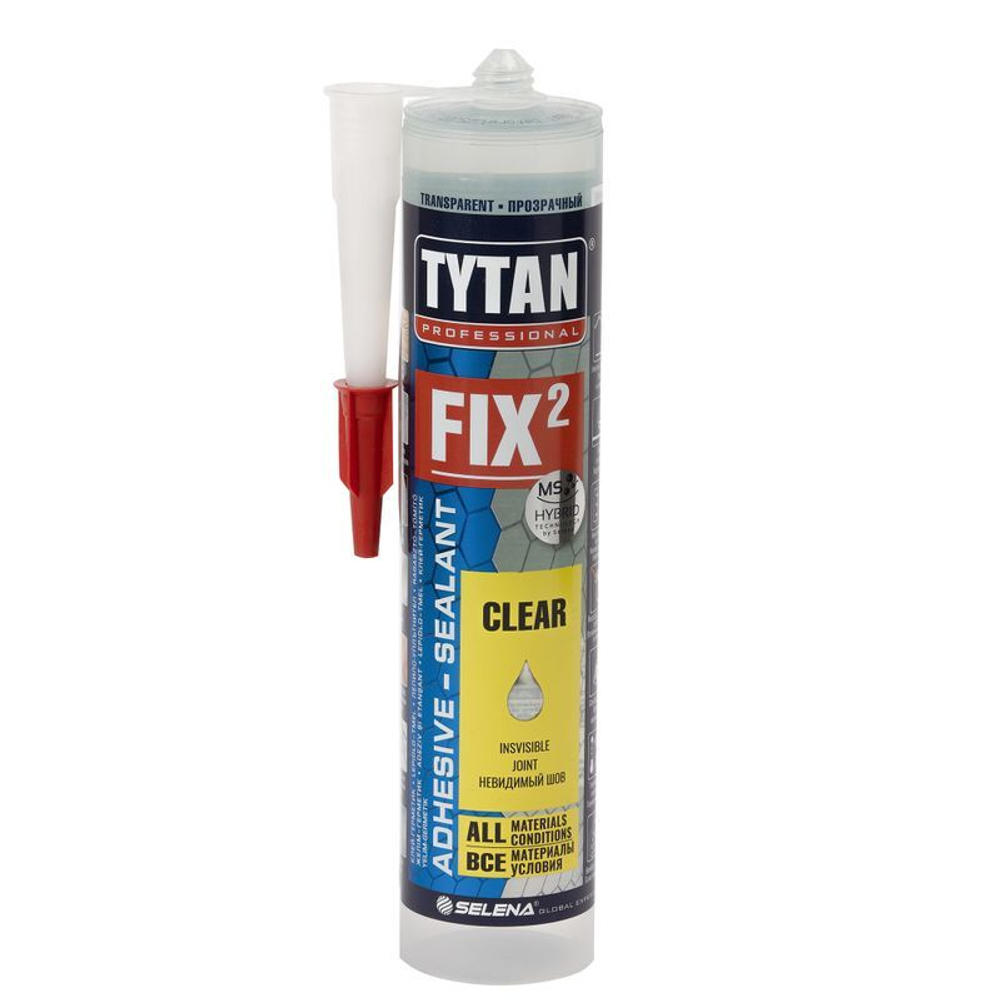 Клей-герметик Tytan Fix2 Clear полимерный прозрачный 290 мл