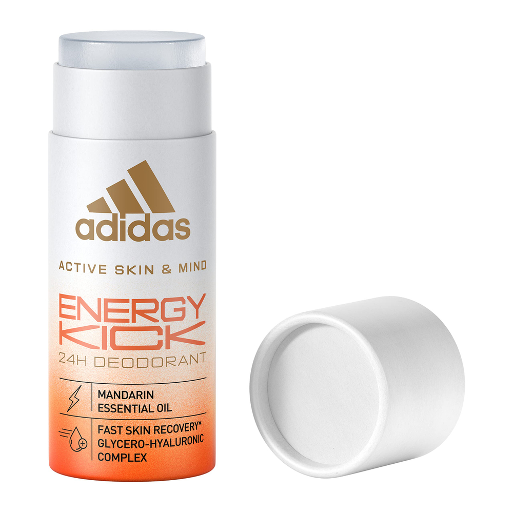 Дезодорант-карандаш Adidas Energy Kick 24 часа с маслом мандарина, 50 г (Монако)