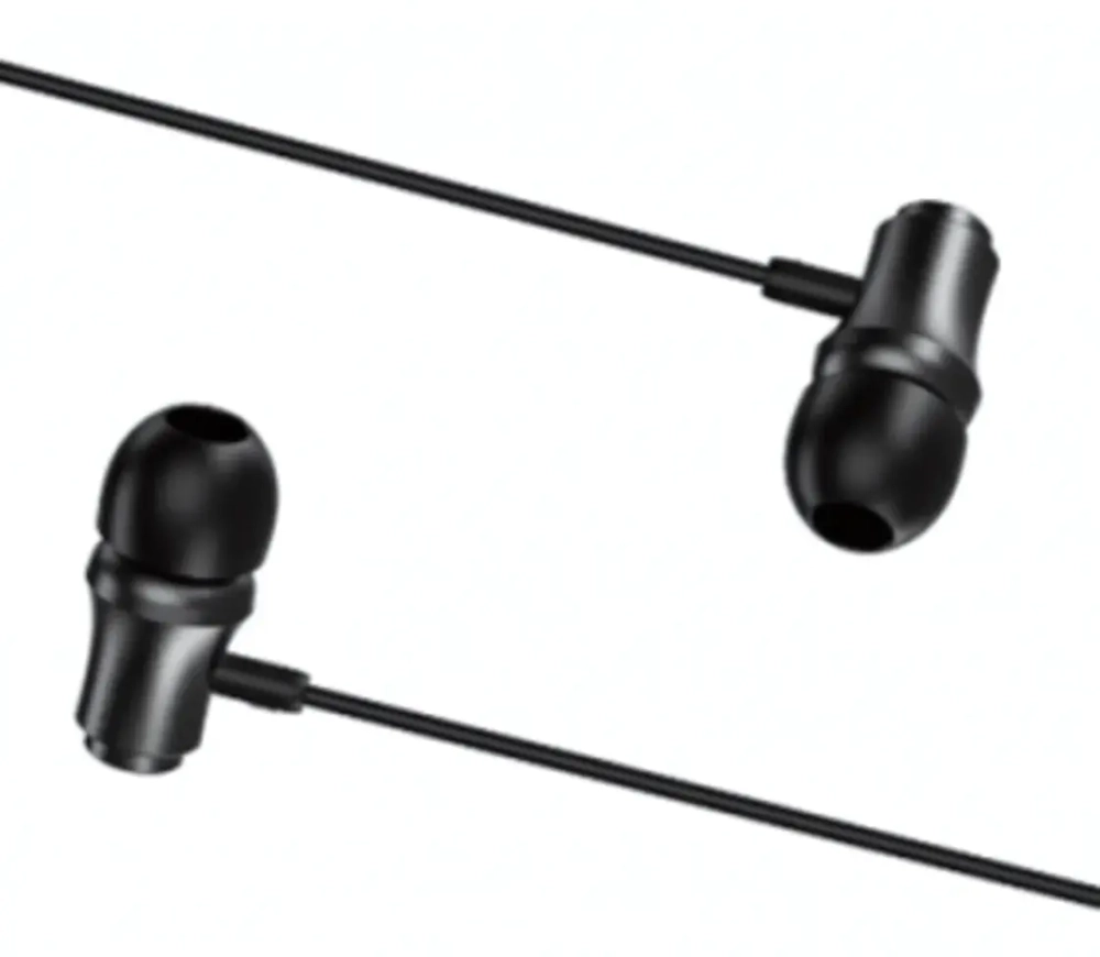 Гарнитура Borofone BM92, вакуумные, разъем Jack, кабель 1.2 м Black