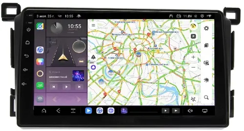 Магнитола для Toyota RAV4 XA40 2012-2019 - Kuberg QLed, Android 13, Быстрейшая, CarPlay, SIM-слот