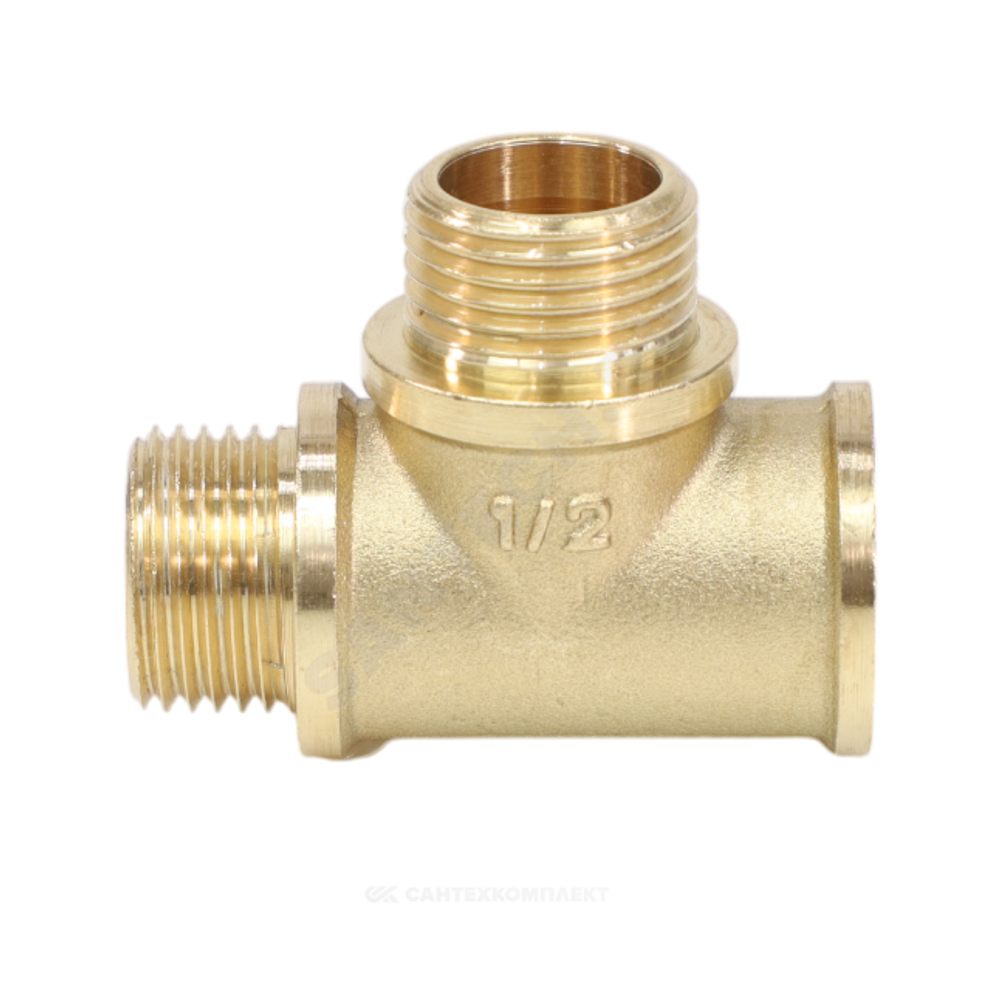 Тройник латунь переходной Ду 20х15х20 (3/4"х1/2"х3/4") ВР/НР/НР VALFEX VF.133.L.034.012.034