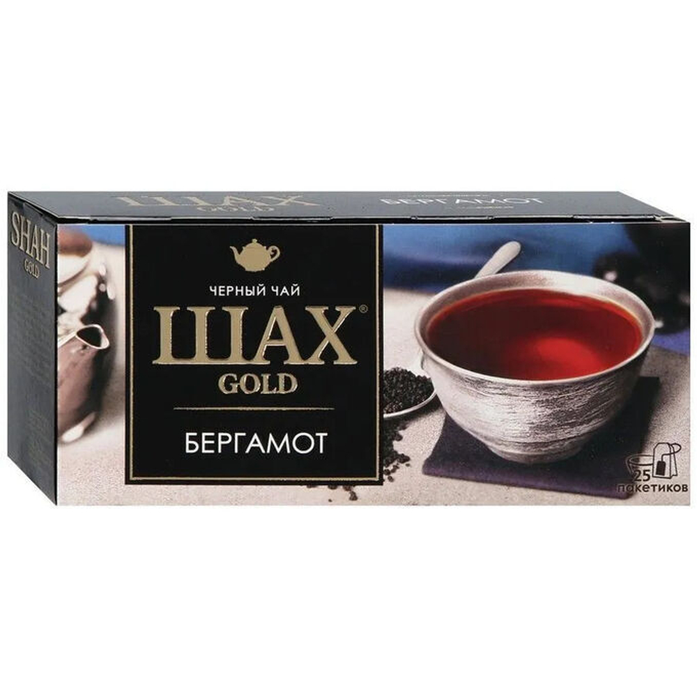 Чай черный Шах Gold с ароматом бергамота 25 пакетиков