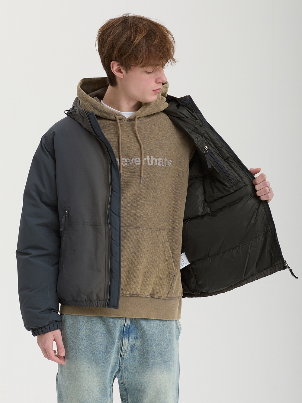 Мужской Пуховик Washed