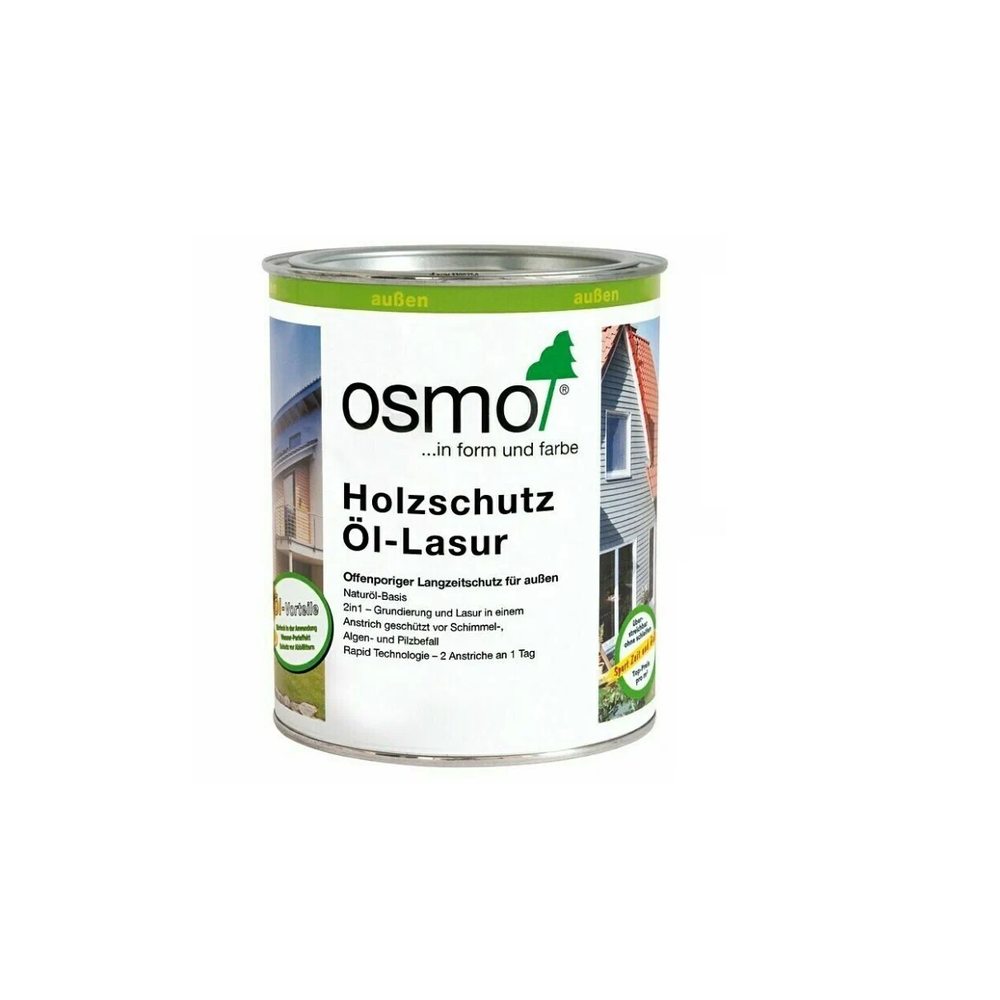 Защитное масло - лазурь для древесины OSMO Holzschutz Öl-Lasur 739 Серебристо-серое прозрачное 0,75 л для наружных работ 12200095
