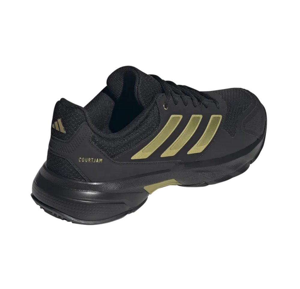 Теннисные кроссовки Adidas CourtJam Control 3 - core black/gold metallic/core black