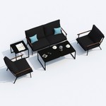 Диван двухместный Ideal Patio ФЕСТА черный