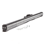 AE36W-6EPS-1S Маяк-стробоскоп 12/24 В, 36 Вт, желтый, 1-стор. (6 блоков Epistar), 28 реж., крепление на кронштейне, прикуриватель (провод 3м), 870*40*50 мм