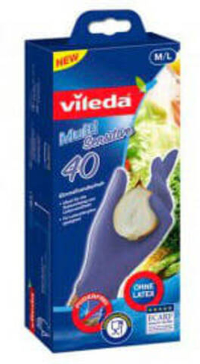 Перчатки Vileda Multi Sensitive нитриловые (M\L, 40 шт)