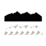 Накладки/наклейки High Country объемные ("Горная страна" 12,5х3,5см). Черный матовый с белой надписью
