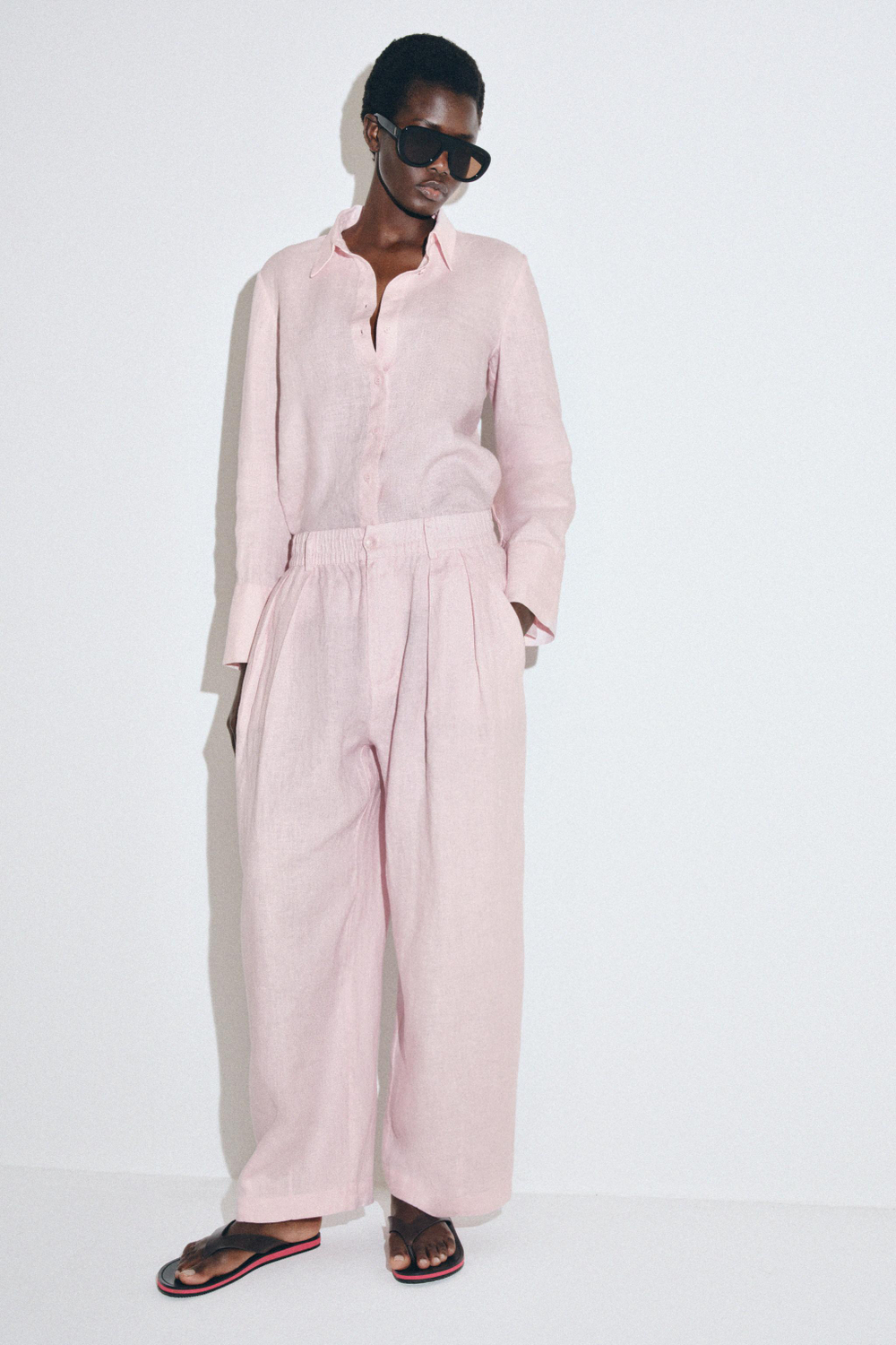 РУБАШКА ИЗ 100% ЛЬНА — ZW COLLECTION — ZARA