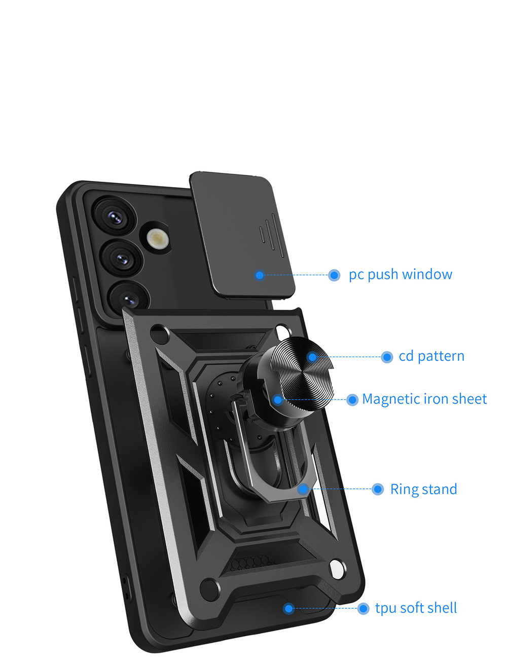Чехол с кольцом Bumper Case для Samsung Galaxy S25+