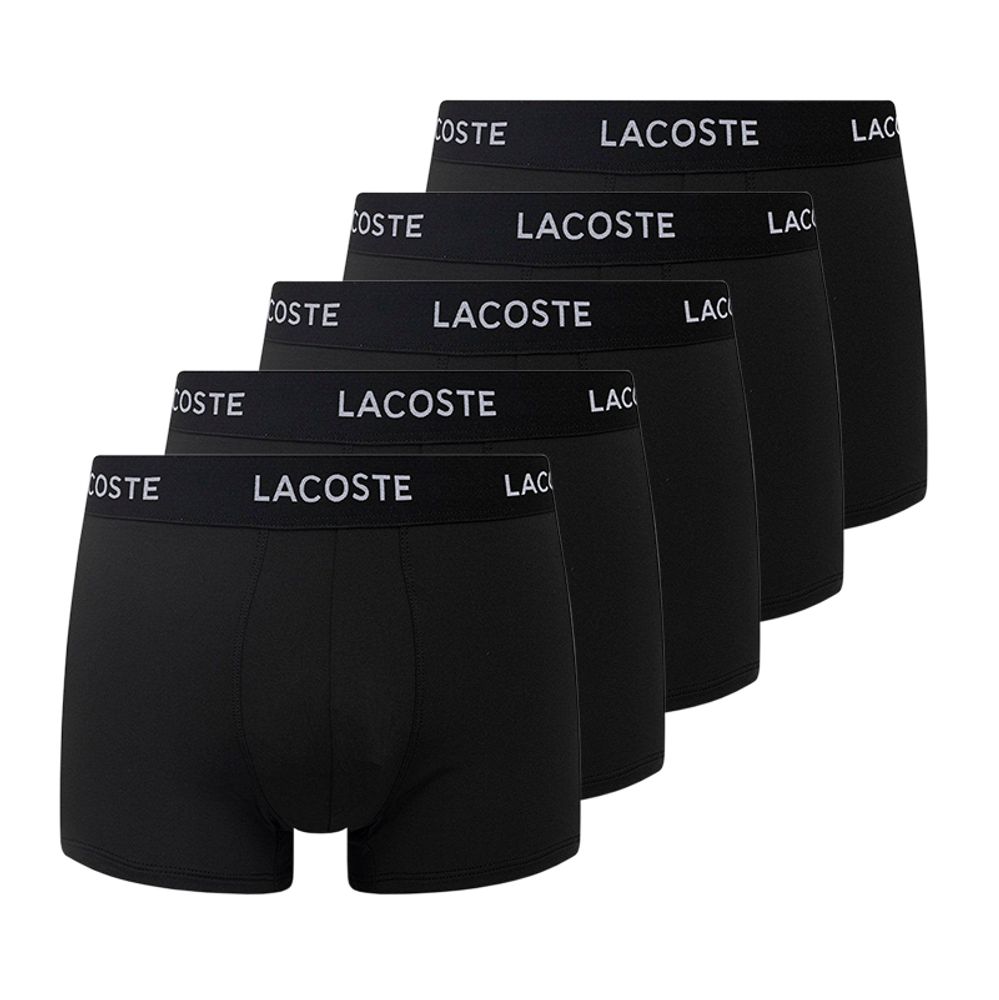 Мужские спортивные боксеры Lacoste Casual Cotton Stretch Boxer 5P - black