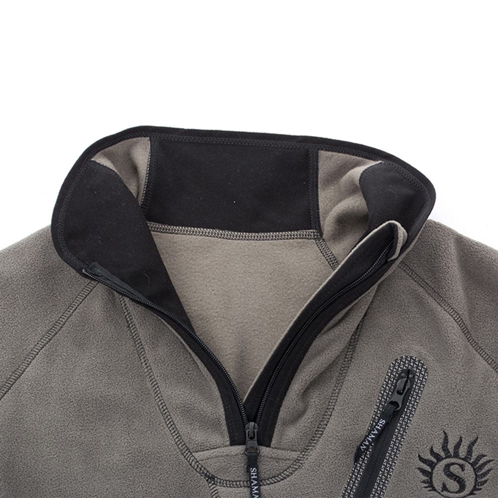 Зимний мужской термокостюм с ремнём ХСН Winter Shaman (Polar fleece) Серый