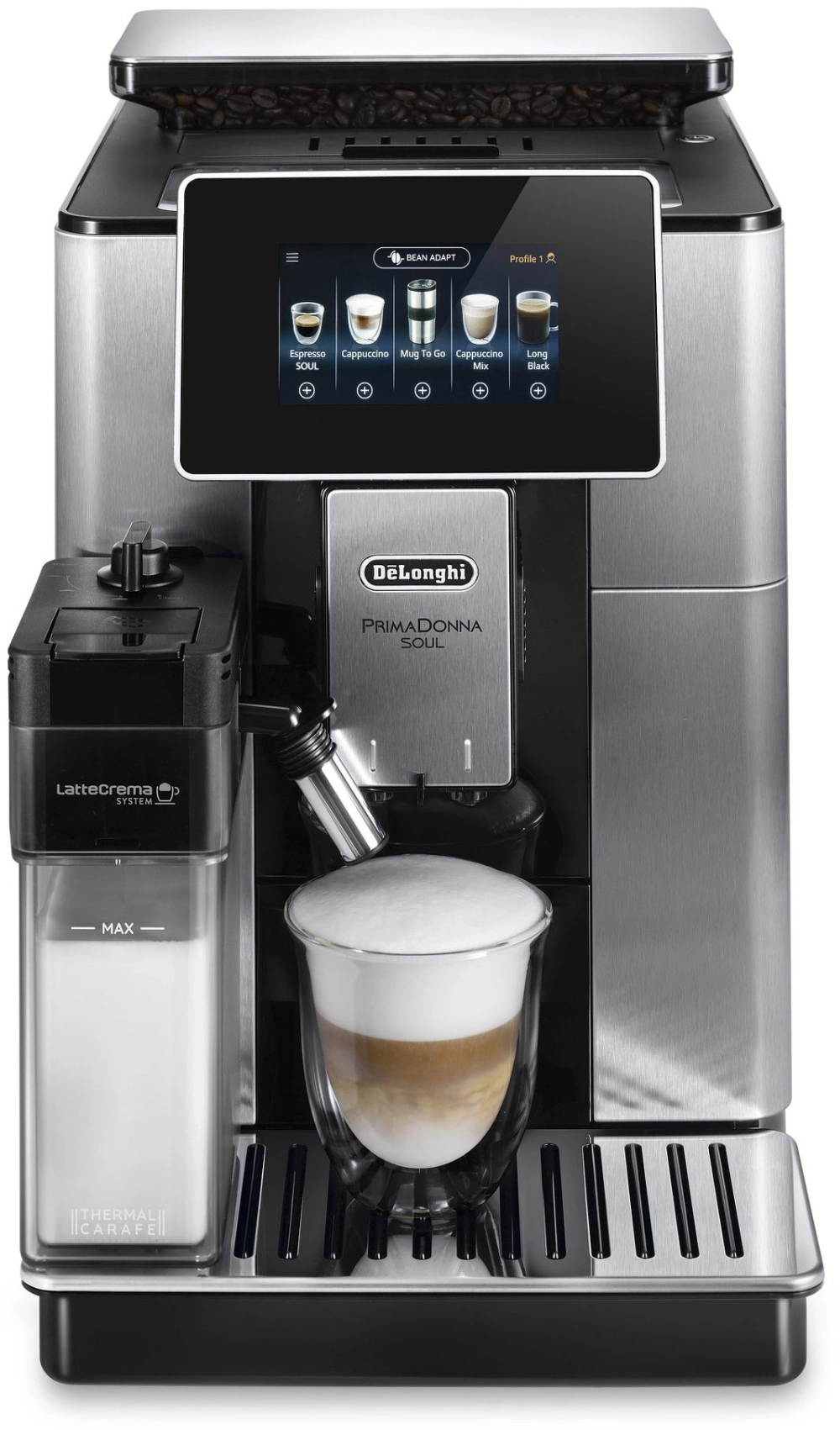 Кофемашина Delonghi Primadonna Soul ECAM610.75.MB 1450Вт черный/серебристый