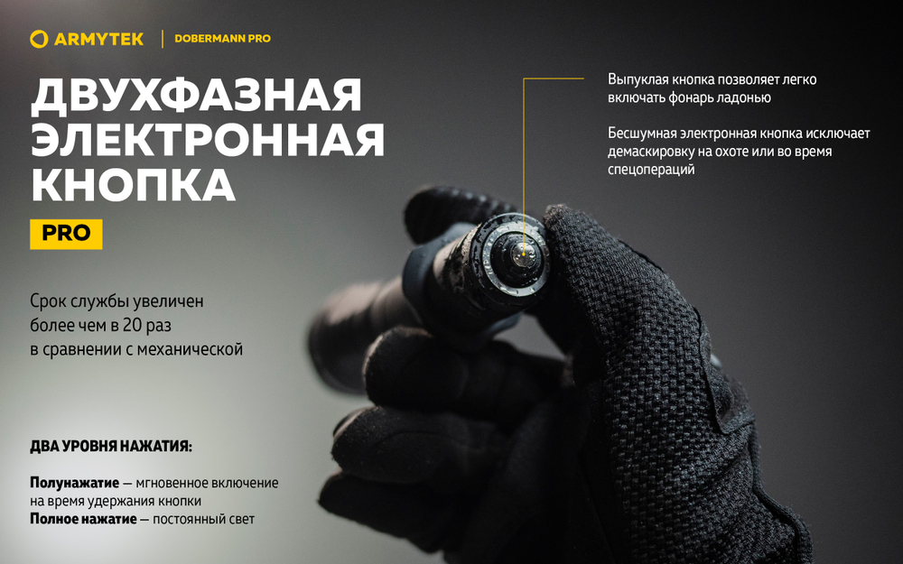 Фонарь Armytek Dobermann Pro Magnet USB (теплый свет)