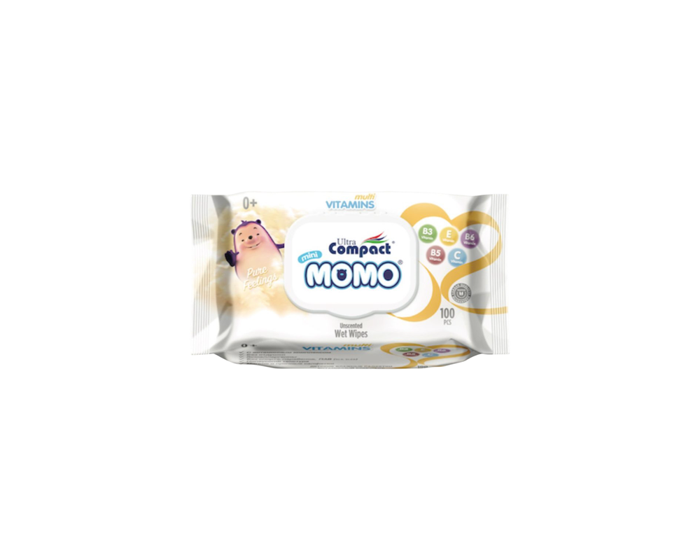 Влажные салфетки Compact MOMO мини 100шт