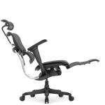 Кресло FALTO Ergohuman Ultra с подножкой ( чёрный каркас /сетка чёрный T-168-B1 Black )